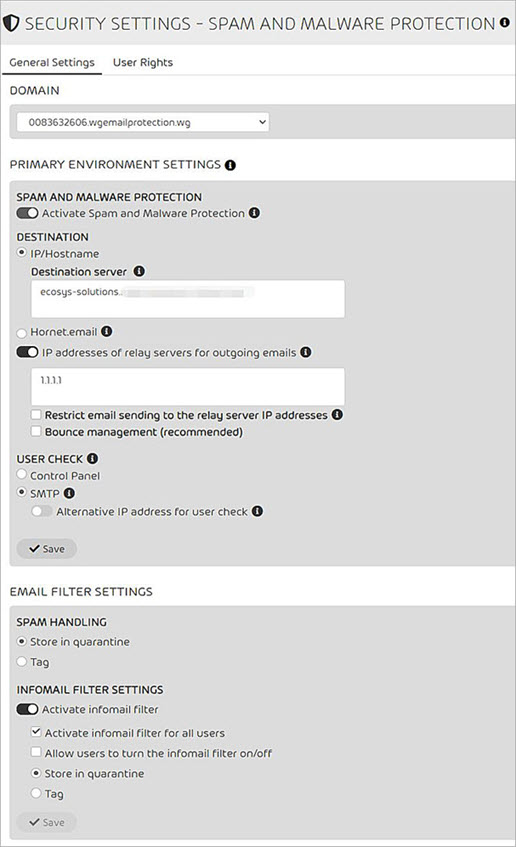 Screenshot of the WEP configuration